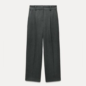 NWT ZARA STRAIGHT CUT PLEATED PANTS